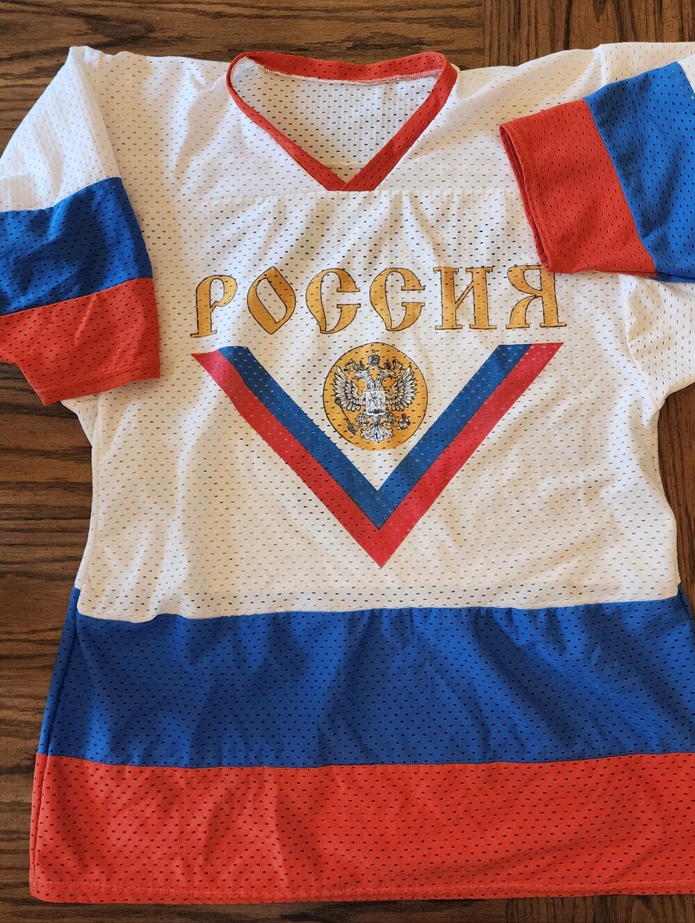 Vintage 90s Sergei Fedorov Team Russia (РОССИЯ) International Mesh Hockey Jersey